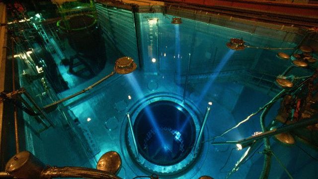 Reactor core inside a nuclear power plant